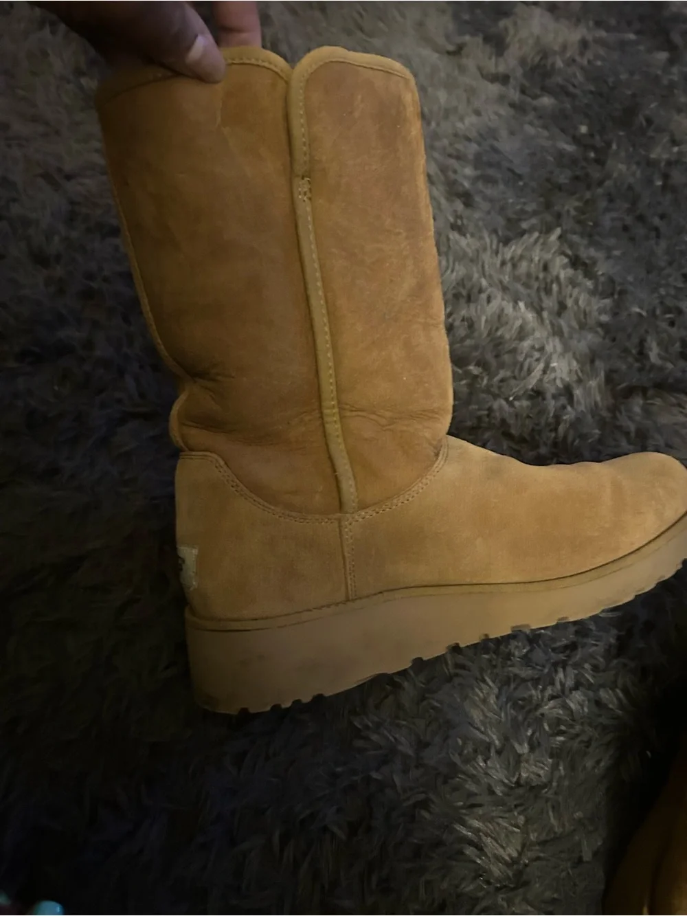 UGG Classic Short Wedge Boots in Chestnut Suede